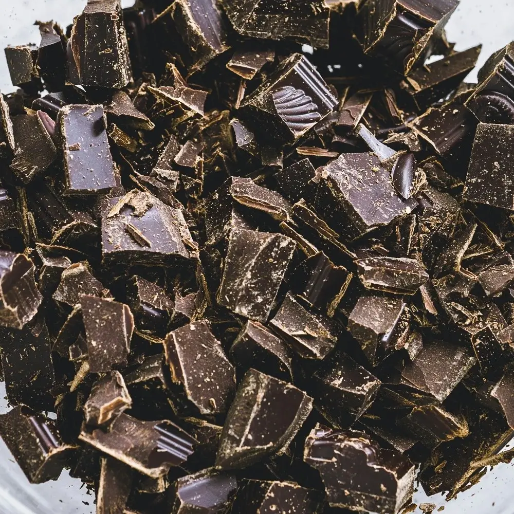 An image of dark chocolate